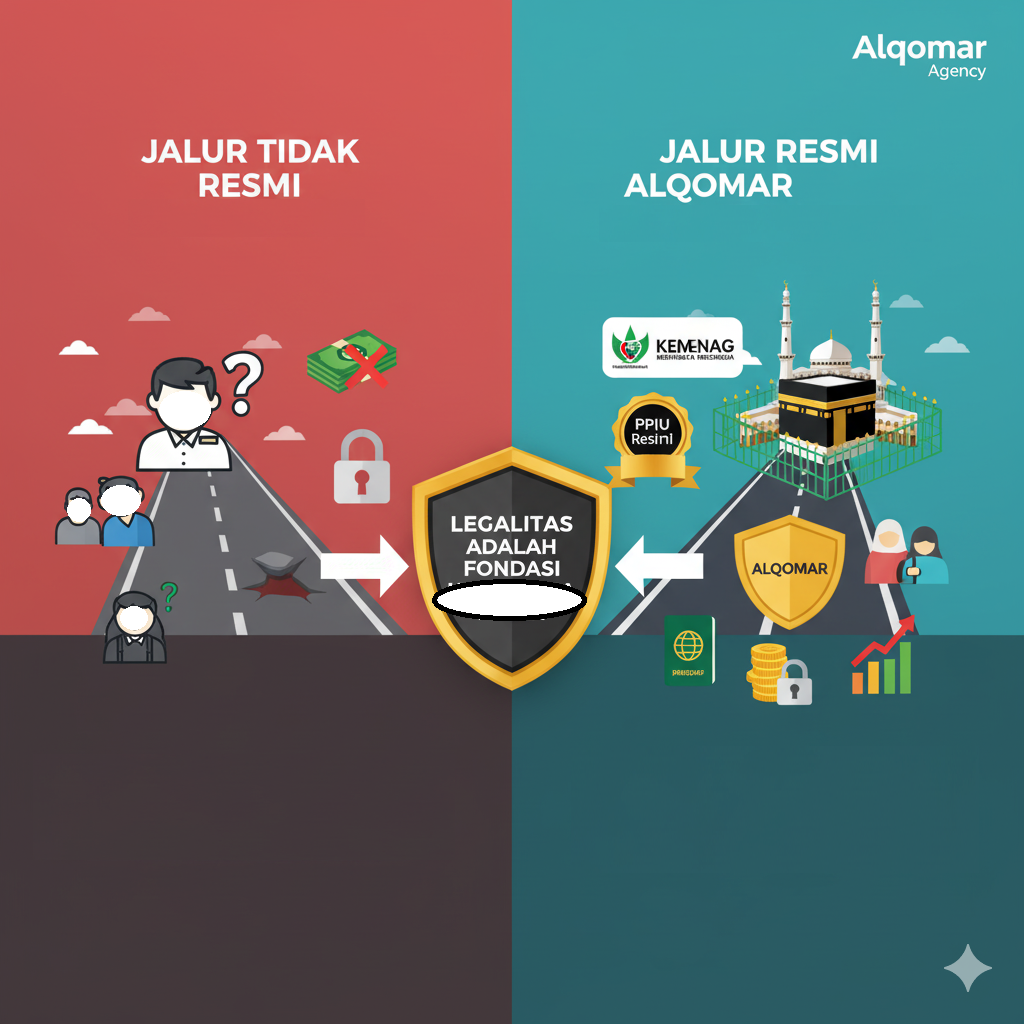 Legalitas Adalah Fondasi: Mengapa Bermitra dengan PPIU Resmi Kemenag seperti Alqomar Adalah Kunci Keamanan dan Reputasi Mitra Travel