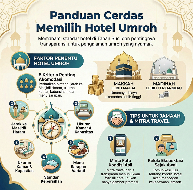Standar Hotel Jamaah Umroh: Yang Perlu Diketahui Mitra dan Jamaah