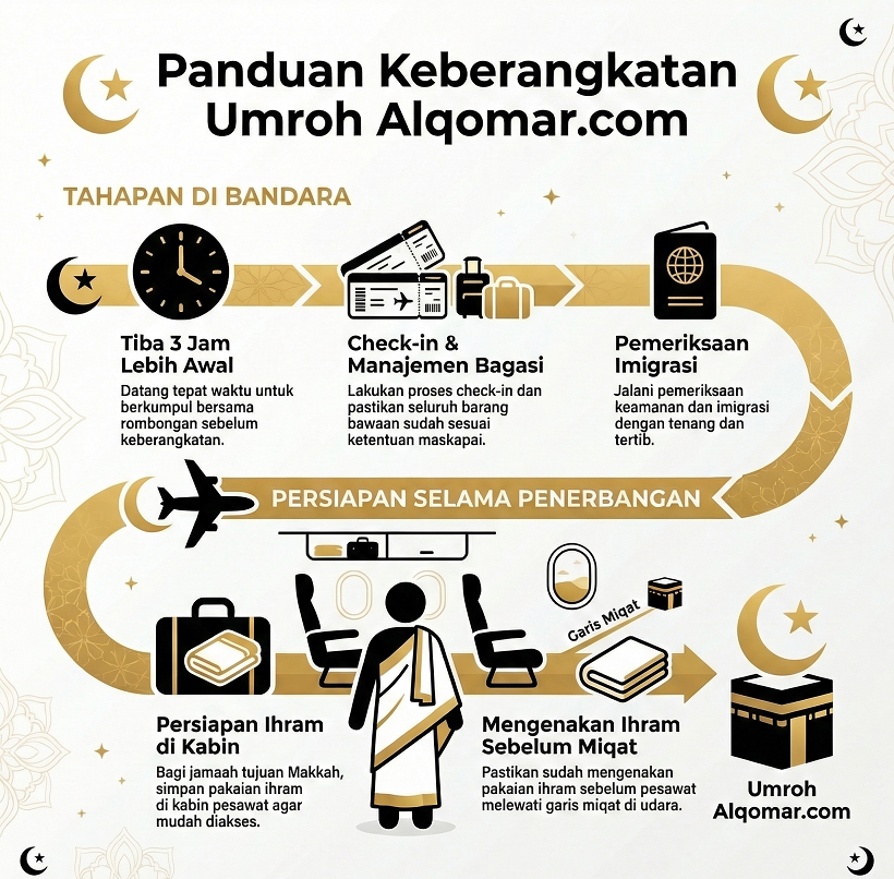 Proses Keberangkatan Umroh dari Bandara, Pahami Alurnya Agar Tidak Panik di Hari H