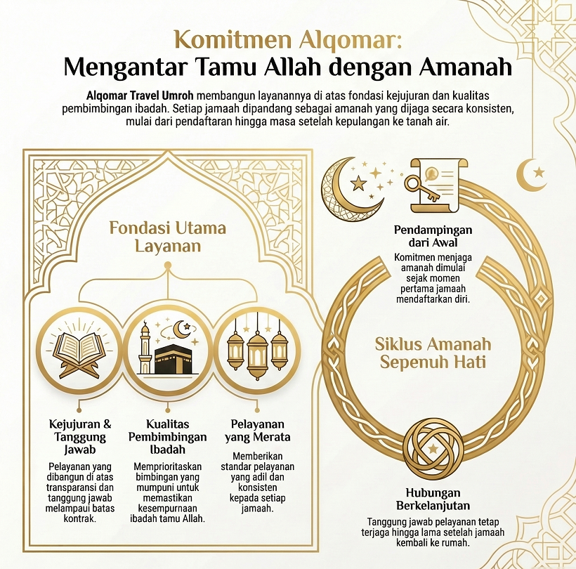 Komitmen Alqomar Mengantar Tamu Allah