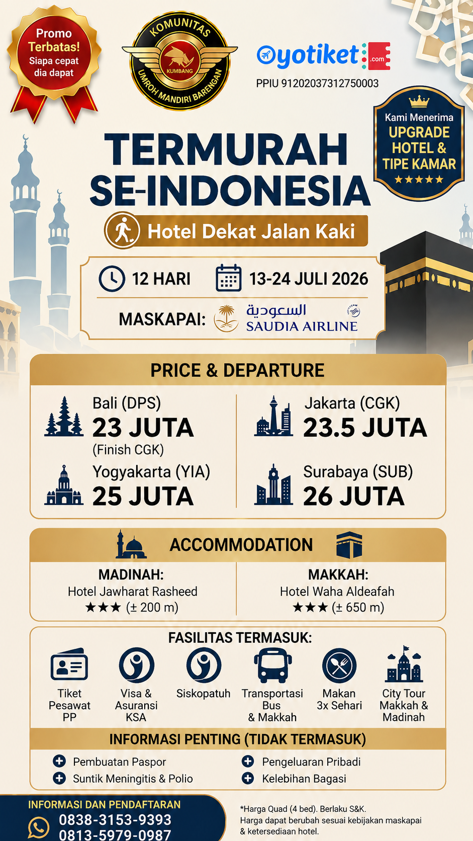 Umroh New Season 2026 - 12 Hari Termudah Se-Indonesia
