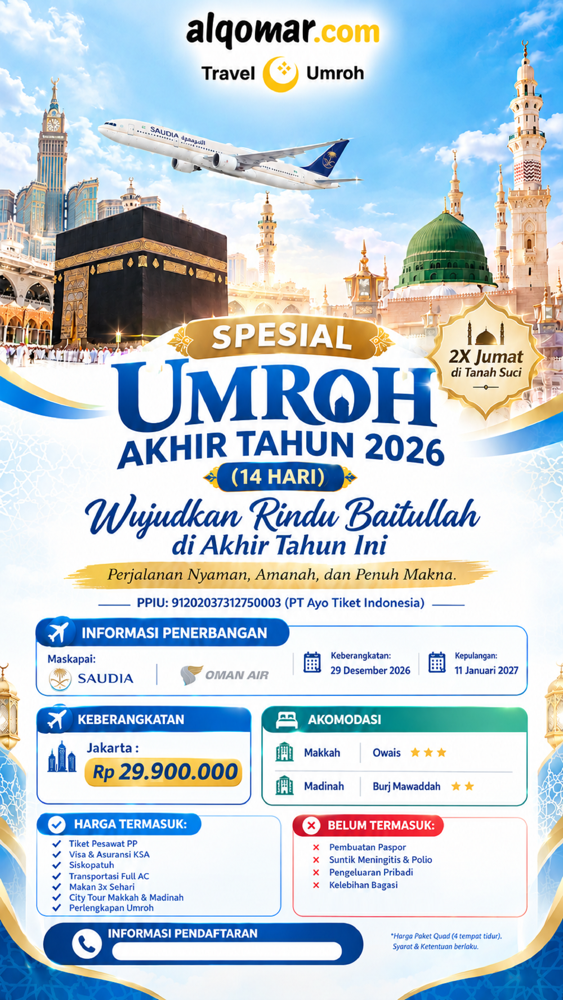 Spesial Umroh Akhir Tahun 2026 (14 Hari)