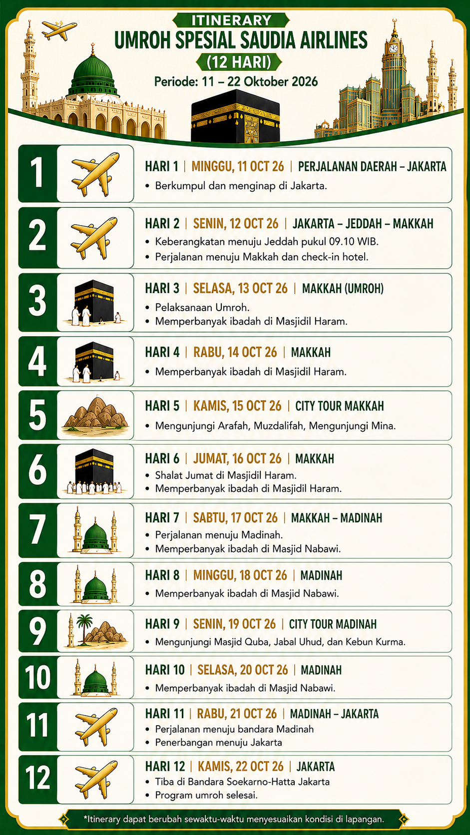 Pilihan Jadwal Umroh Oktober-November 2026 - 3