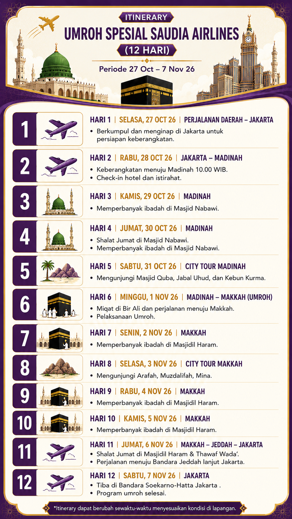 Pilihan Jadwal Umroh Oktober-November 2026 - 4
