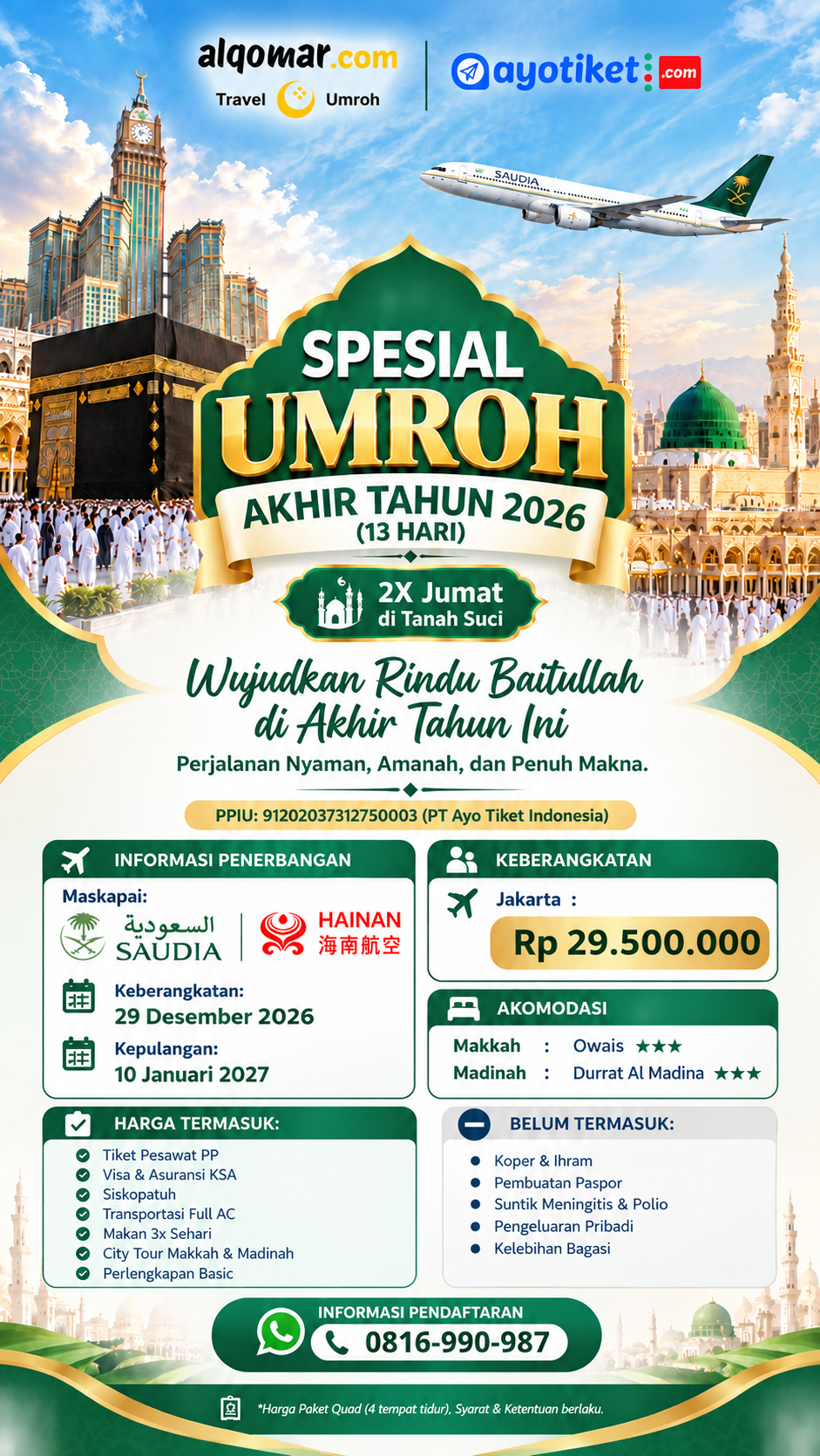 Spesial Umroh Akhir Tahun 2026 — 13 Hari - 1