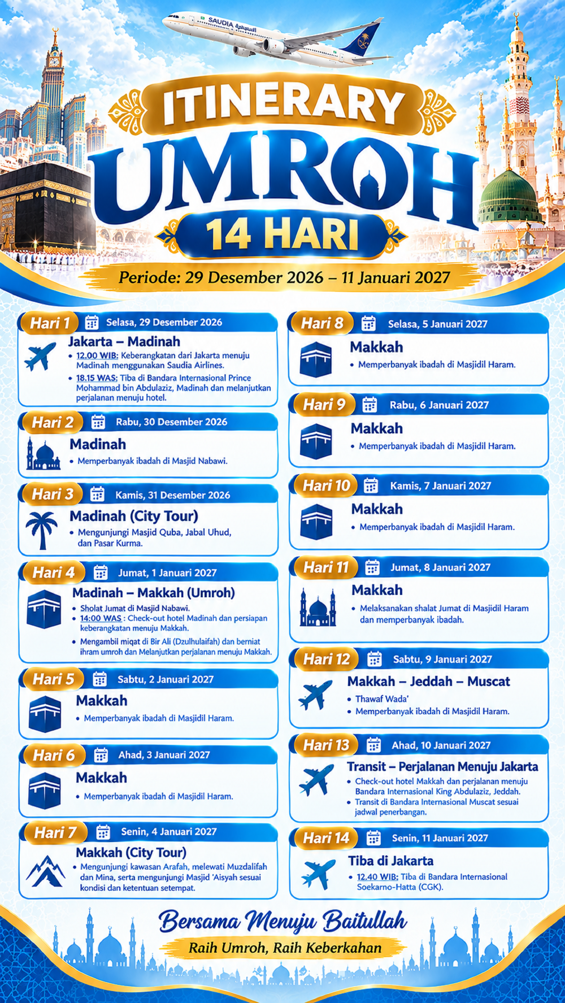 Spesial Umroh Akhir Tahun 2026 (14 Hari) - 2